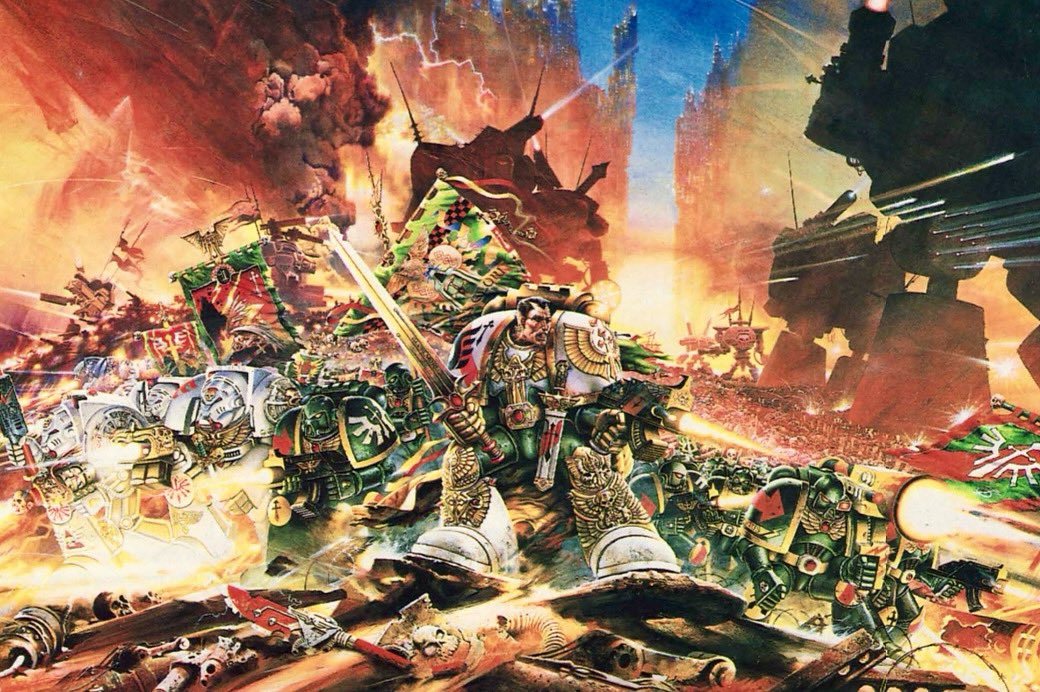 Fantastic art featuring everyone’s favourite heretics, the Dark angels! I love the white armour the top man is wearing. Does anyone know who painted this piece?
It’s awesome.
.
#oldhammer #art #warhammercommunity #warhammer #warhammer40k #40k