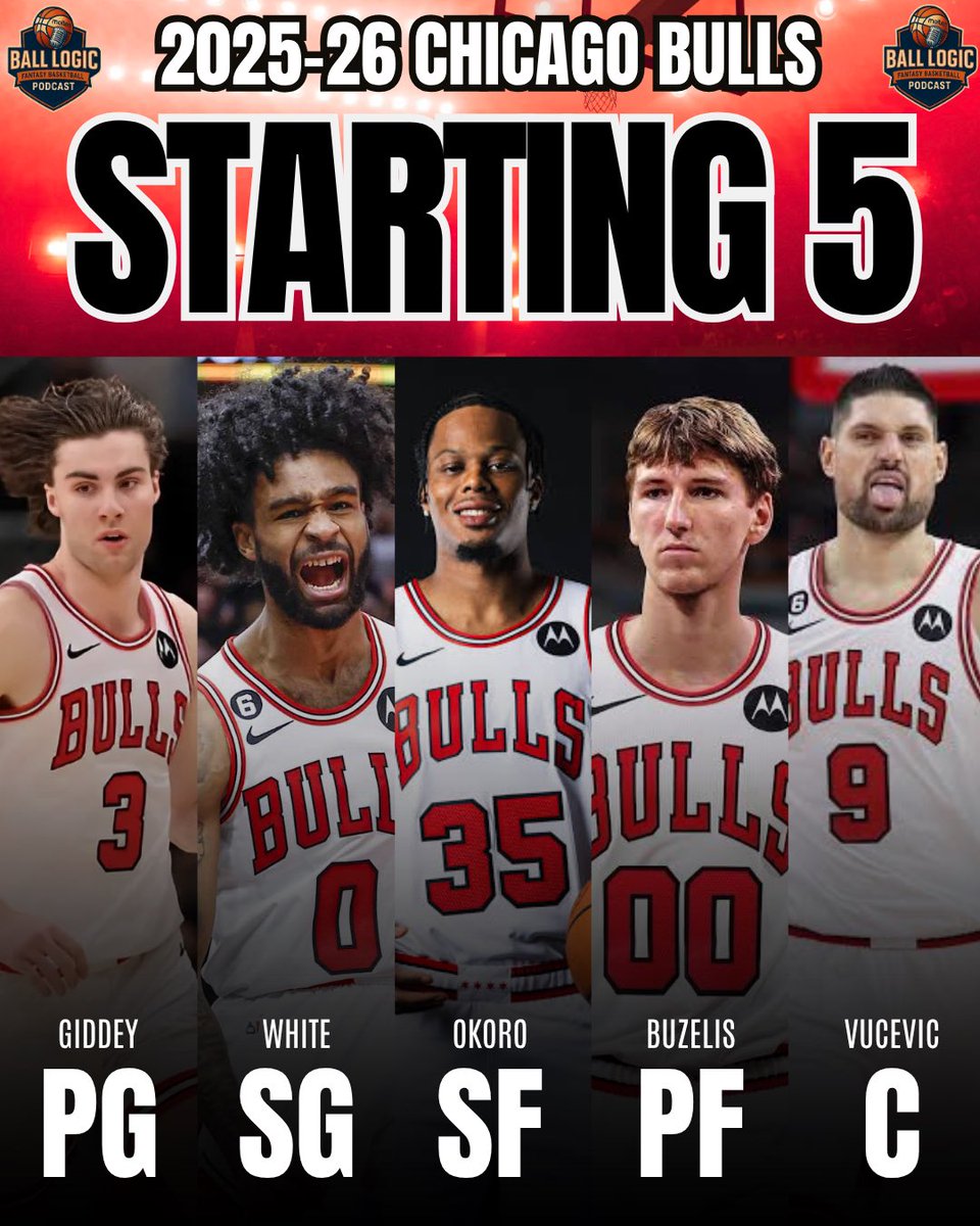 BallLogicNBA's tweet photo. 📺 Chicago Bulls Preview Show
We break down the fit, the fantasy upside, and whether this lineup can surprise the East 👀🔥
📊 Full preview now on YouTube and all podcast platforms.
#ChicagoBulls #BullsNation #NBA #NBAPreview #FantasyBasketball #BallLogicPodcast #NBAFantasy https://t.co/WdpW8k475L