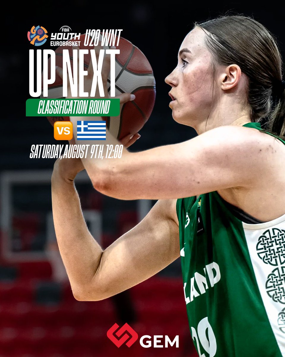 It's a tie with Greece on Saturday next up for our U20 WNT at FIBA Youth EuroBasket ✅

#GreenMeansGo ☘️ | #IrishBasketball