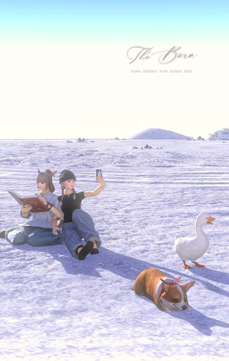 白い荒野で一休み♪
#FF14キャラ入り風景SSの会