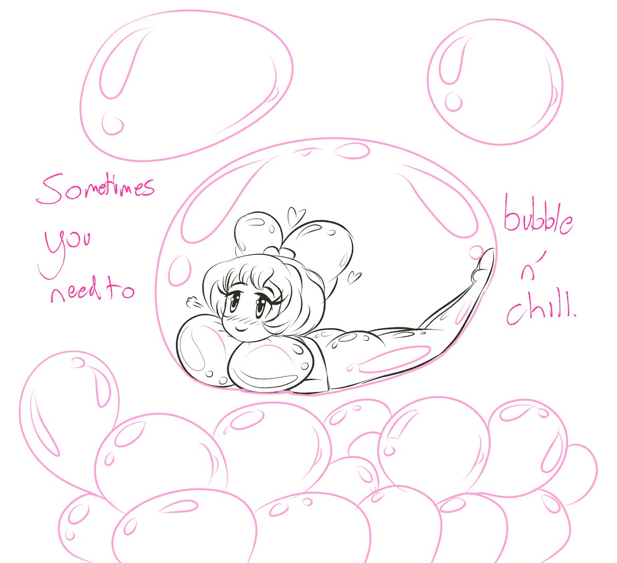 [Doodle] in between comms: Mia chilling