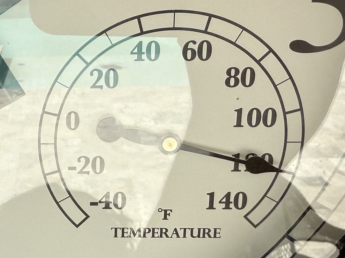 120°F in Queen Creek just after 2pm. Sky Harbor is at 117°F. Damn hot 🥵🔥 #azwx