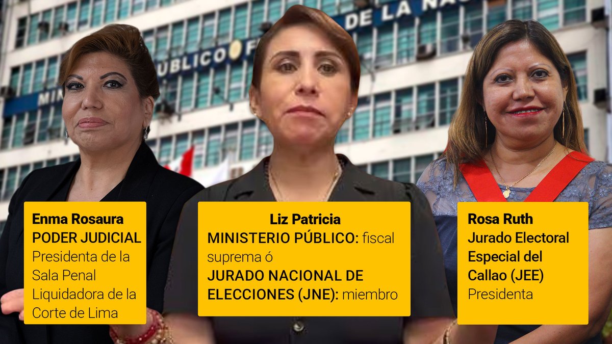 El trío dinámico: De los hermanitos a las hermanitas. Liz Patricia Benavides se alista a volver como fiscal suprema y, junto a sus hermanas Enma y Ruth, retomar posiciones estratégicas. Lee la nota en La Pista Clave: lapistaclave.com/el-trio-dinami…
#lapistaclave #PatriciaBenavides