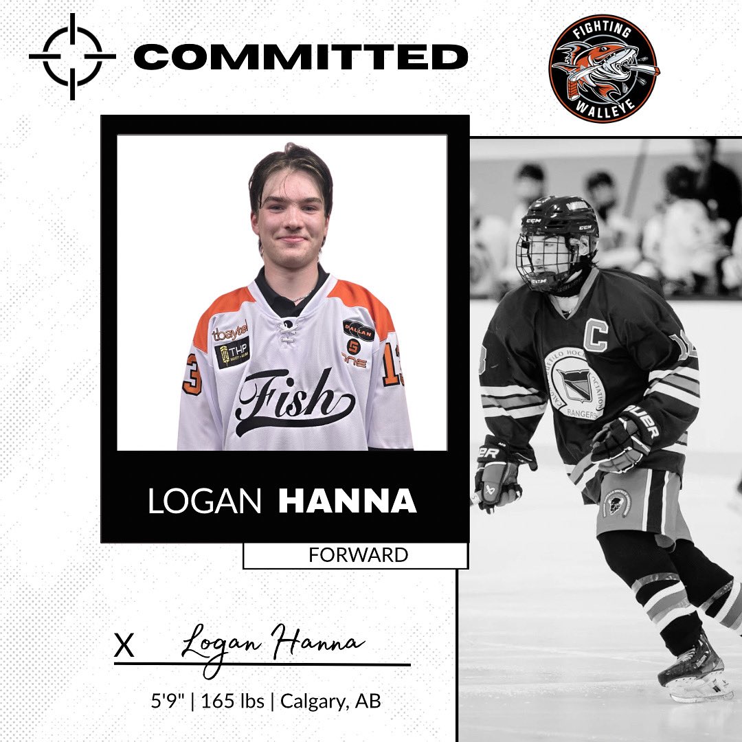 🚨COMMITMENT🚨

The Fighting Walleye are pleased to announce the commitment of 07-born forward Logan Hanna.

The 5'9" 165 pound native of Calgary, Alberta posted 37 points in 28 games for the CBHA Rangers U18 AA club in 2024-25. 

Welcome to the Walleye, Logan!