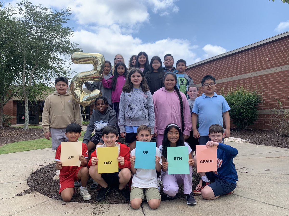 5th day of 5th grade! <a href="/CherokeeSchools/">Cherokee Co. Schools</a>