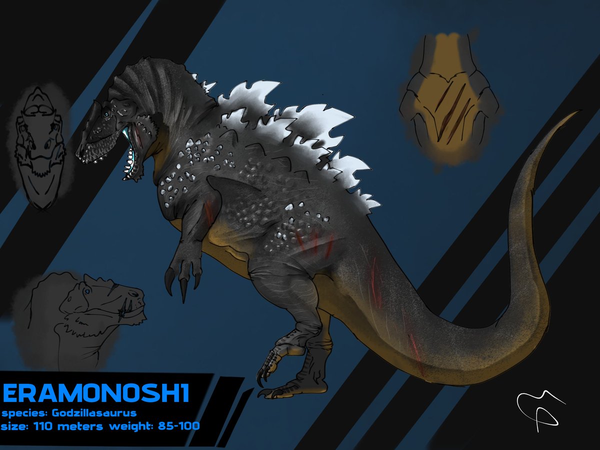 JEFFTHEALLODUDE's tweet photo. ERAMONOSHI 
The king of monsters 
#paleokaiju https://t.co/HxOa7BosTL