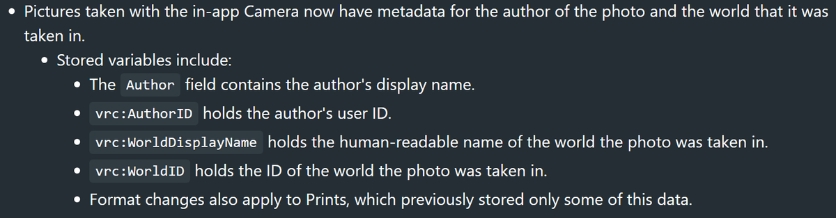 Bass_VR's tweet image. Heya vrc photo content creators. In the latest patch pictures now include metadata of your own ID so stalkers and people who report others for private things can do a lot of bad. You can delete the metadata before upload but this is pretty bad for those who don't know.