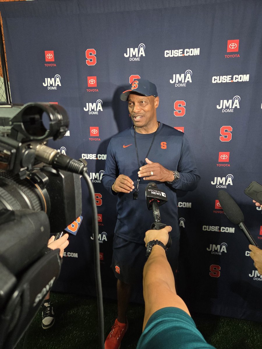 Syracuse TEs coach and Co-OC Michael Johnson says Oronde Gadsden's production doesn't necessarily have to be replaced by a similar type of player.

"Production can come from anywhere on the field."