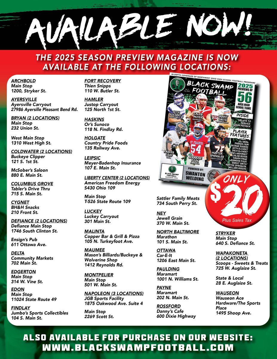 Black Swamp Football - Lynn Groll (@blackswampfb) on Twitter photo Looking forward to following a new era of <a href="/CHS_EaglesFB/">Clay Eagles Football</a> with Derek Pennington taking over! The reigning <a href="/NLL_Sports/">Northern Lakes League</a> Cardinal Division champs are making the jump to the bigger Buckeye Division this fall. Get an early look at this year's Eagles' squad by picking up a copy of our Looking forward to following a new era of <a href="/CHS_EaglesFB/">Clay Eagles Football</a> with Derek Pennington taking over! The reigning <a href="/NLL_Sports/">Northern Lakes League</a> Cardinal Division champs are making the jump to the bigger Buckeye Division this fall. Get an early look at this year's Eagles' squad by picking up a copy of our