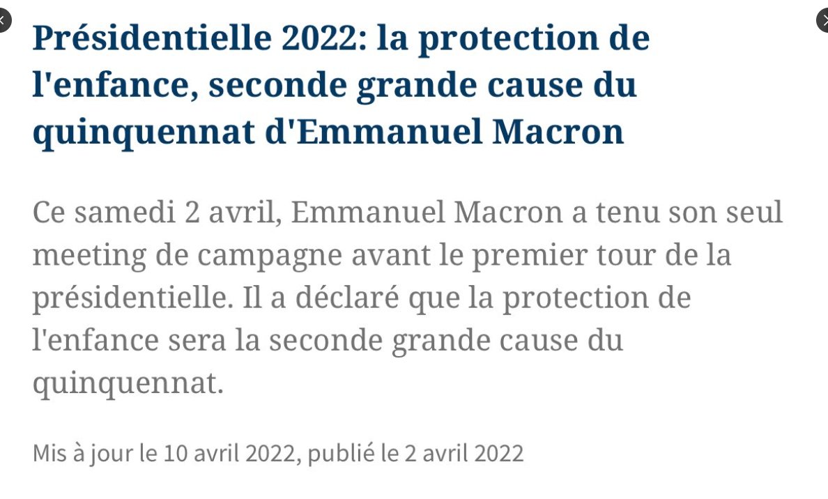 <a href="/Brevesdepresse/">Brèves de presse</a> Des nouvelles de la 2nde grande cause du quinquennat de Macron...
Qu'est-ce que ce serait si ce n'était pas une "grande cause"...😱
#Betharram #viols #violence #CrèchesPrivées #lobby