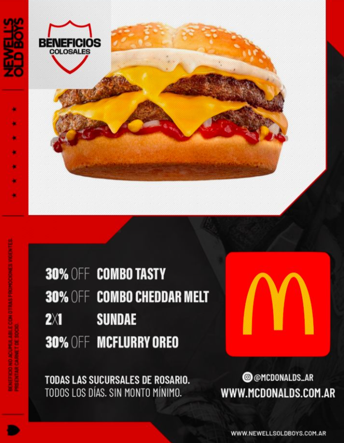 ⭕️PREGUNTA ❗

Prefieren:

❌Que terminen de inaugurar la tribuna que tiene mas de 9 meses de atraso 👎🤮 

✅ Que tengamos DESCUENTOS EN MACDONALS ❗️😋👍