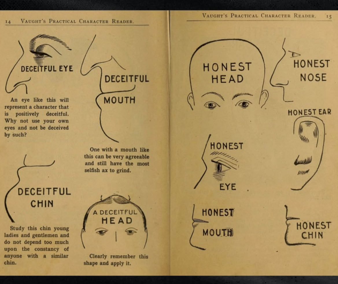 Physiognomy is real. Its always been real. Anybody saying otherwise either lacks critical thinking or benefits off of your ignorance.
