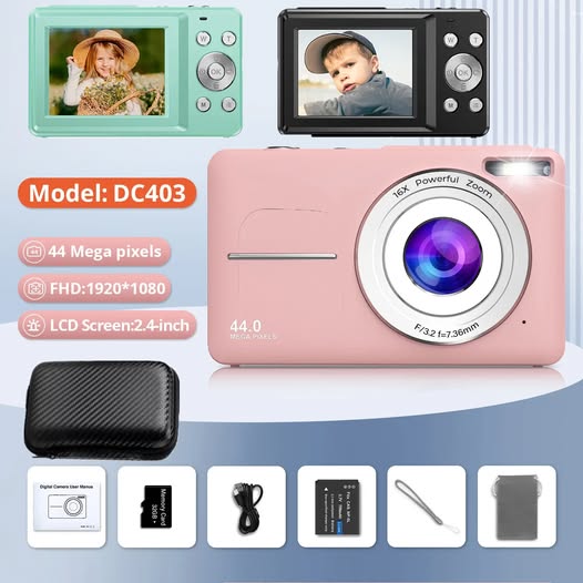 crzylarryelect's tweet image. **HD 1080P 2.4-Inch Digital Camera**! 📸✨ Compact and easy to use, it’s perfect for beginners, travel, or everyday snapshots. Just point, shoot, and relive your memories in full HD! 🌟📷
\#DigitalCamera #1080PHD #PointAndShoot #CameraLife
crazylarryselectronics.com/.../hd-1080p-2…