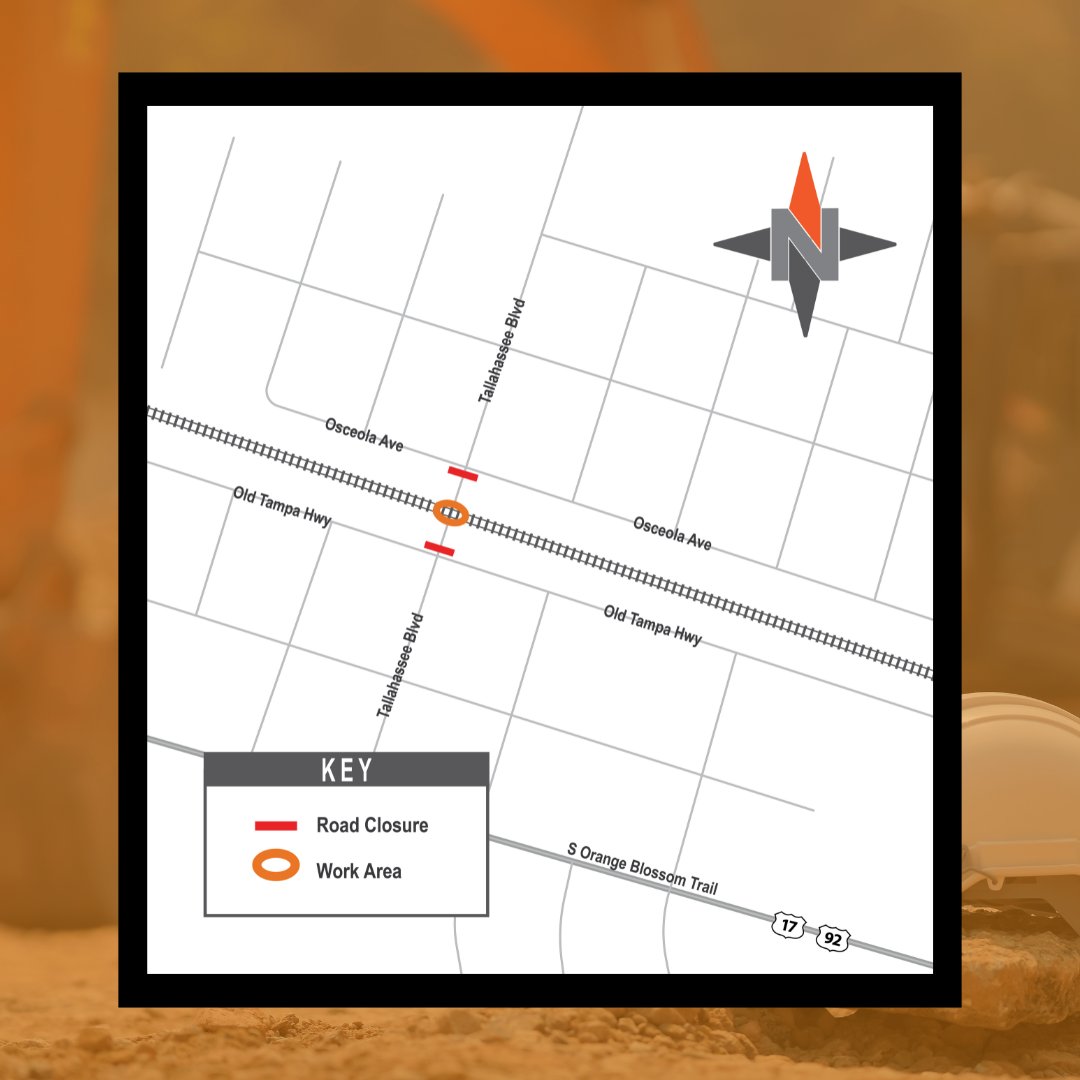 🚧 Nighttime Road Closures: Wooten Rd &amp; Tallahassee Blvd 🚧

CSX will perform railroad crossing maintenance from 6 p.m. Tuesday, August 12, through 8 a.m. Wednesday, August 13. During this time, Wooten Road (between Old Tampa Highway and Tomoka Avenue) and Tallahassee Boulevard