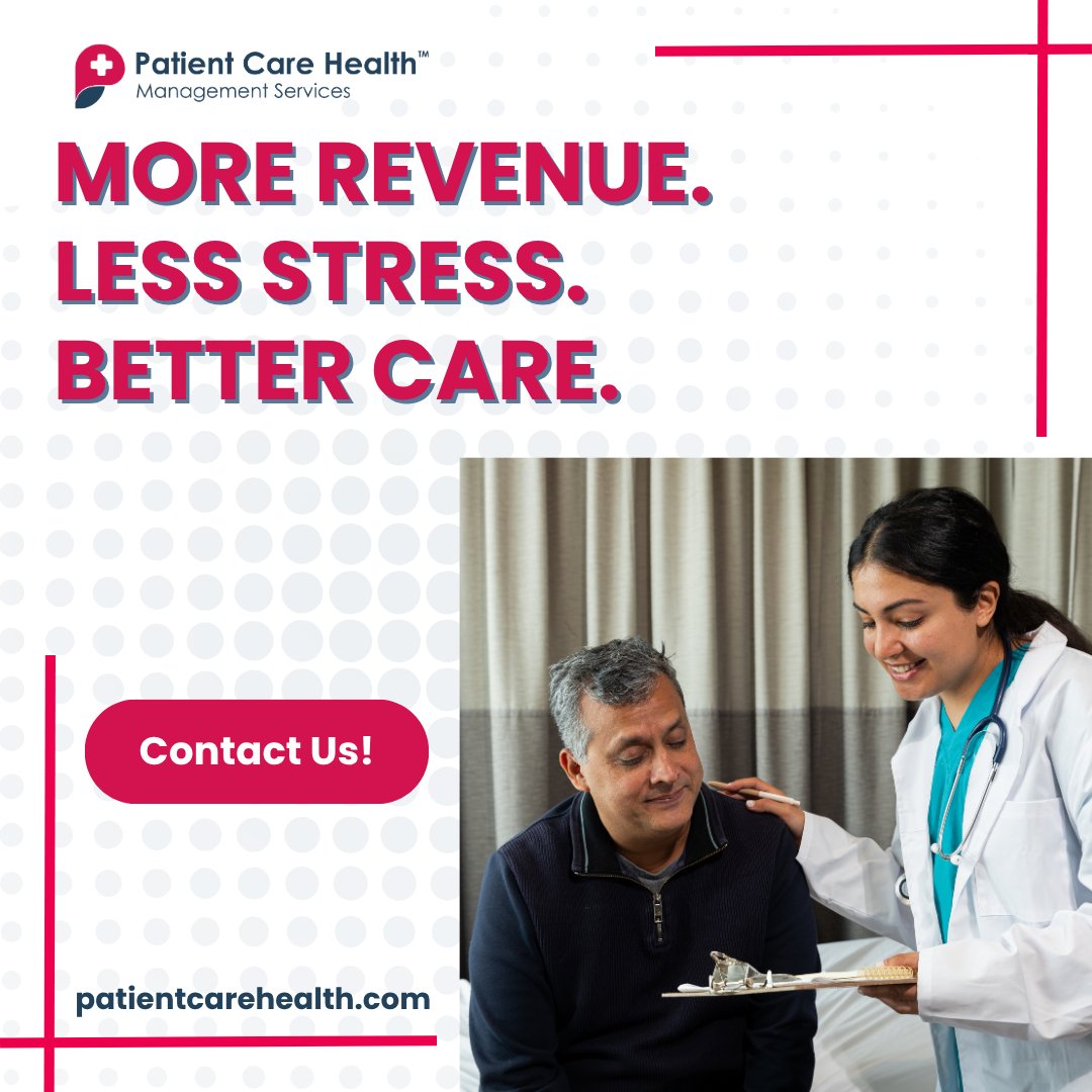 PatientCHealth's tweet photo. You deserve more revenue, time for patients, and less stress. PCH streamlines operations, improves documentation, and finds missed revenue, allowing physicians to grow without burnout. Ease the pressure and strengthen your practice by starting here: https://t.co/CVdqYV1ZUe https://t.co/WZP2P6faLd