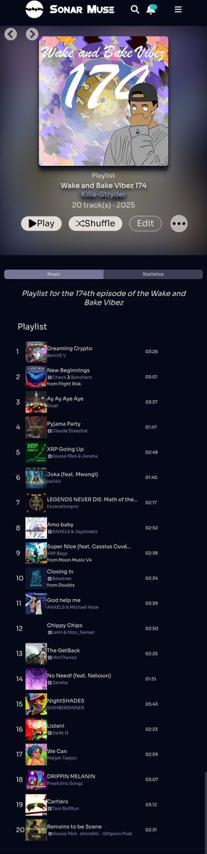 Kamikaze Monsutā (@killastryder) on Twitter photo This week's playlist consists of songs by
<a href="/XRPBags/">XRP Bags💰👨🏽🚀 BagMan</a> <a href="/CassiusCuvee/">Cassius Cuvée 💎🙌🏽</a>
<a href="/XRPLemi/">Lemi 🌊</a> <a href="/Nizo_Sensei/">Nizo_Sensei</a>
<a href="/janshafn/">Jansha</a>
<a href="/gooseparks/">🪿Goose Pärk 🪺</a> <a href="/GiiipsonPoet/">🎙️Giiipson👑Poet✍🏿</a> <a href="/dmndstr/">dmndstr. (they/them)</a>
<a href="/anXelsNFT/">ANXELS | #Believe</a> <a href="/I_StreetzIsHERE/">@Jaystreetz</a>
<a href="/SIGHB3RSINN3R/">Ƨ!G⧦BΣR🪞</a>
<a href="/Eksel_ENT_/">Eksel ENT 💎</a>
<a href="/Excavationpro/">👷♂️🎶Excavationpro🧡🚧 ∫(Truth × Light)df</a>
<a href="/MateyaWaMaina/">kai144</a>
<a href="/CheckBanchero/">CHECK</a>
<a href="/BranchedOff/">BranchedOff</a>
<a href="/SwilkG/">Swilk G</a>
<a href="/BranchedOff/">BranchedOff</a> This week's playlist consists of songs by
<a href="/XRPBags/">XRP Bags💰👨🏽🚀 BagMan</a> <a href="/CassiusCuvee/">Cassius Cuvée 💎🙌🏽</a>
<a href="/XRPLemi/">Lemi 🌊</a> <a href="/Nizo_Sensei/">Nizo_Sensei</a>
<a href="/janshafn/">Jansha</a>
<a href="/gooseparks/">🪿Goose Pärk 🪺</a> <a href="/GiiipsonPoet/">🎙️Giiipson👑Poet✍🏿</a> <a href="/dmndstr/">dmndstr. (they/them)</a>
<a href="/anXelsNFT/">ANXELS | #Believe</a> <a href="/I_StreetzIsHERE/">@Jaystreetz</a>
<a href="/SIGHB3RSINN3R/">Ƨ!G⧦BΣR🪞</a>
<a href="/Eksel_ENT_/">Eksel ENT 💎</a>
<a href="/Excavationpro/">👷♂️🎶Excavationpro🧡🚧 ∫(Truth × Light)df</a>
<a href="/MateyaWaMaina/">kai144</a>
<a href="/CheckBanchero/">CHECK</a>
<a href="/BranchedOff/">BranchedOff</a>
<a href="/SwilkG/">Swilk G</a>
<a href="/BranchedOff/">BranchedOff</a>