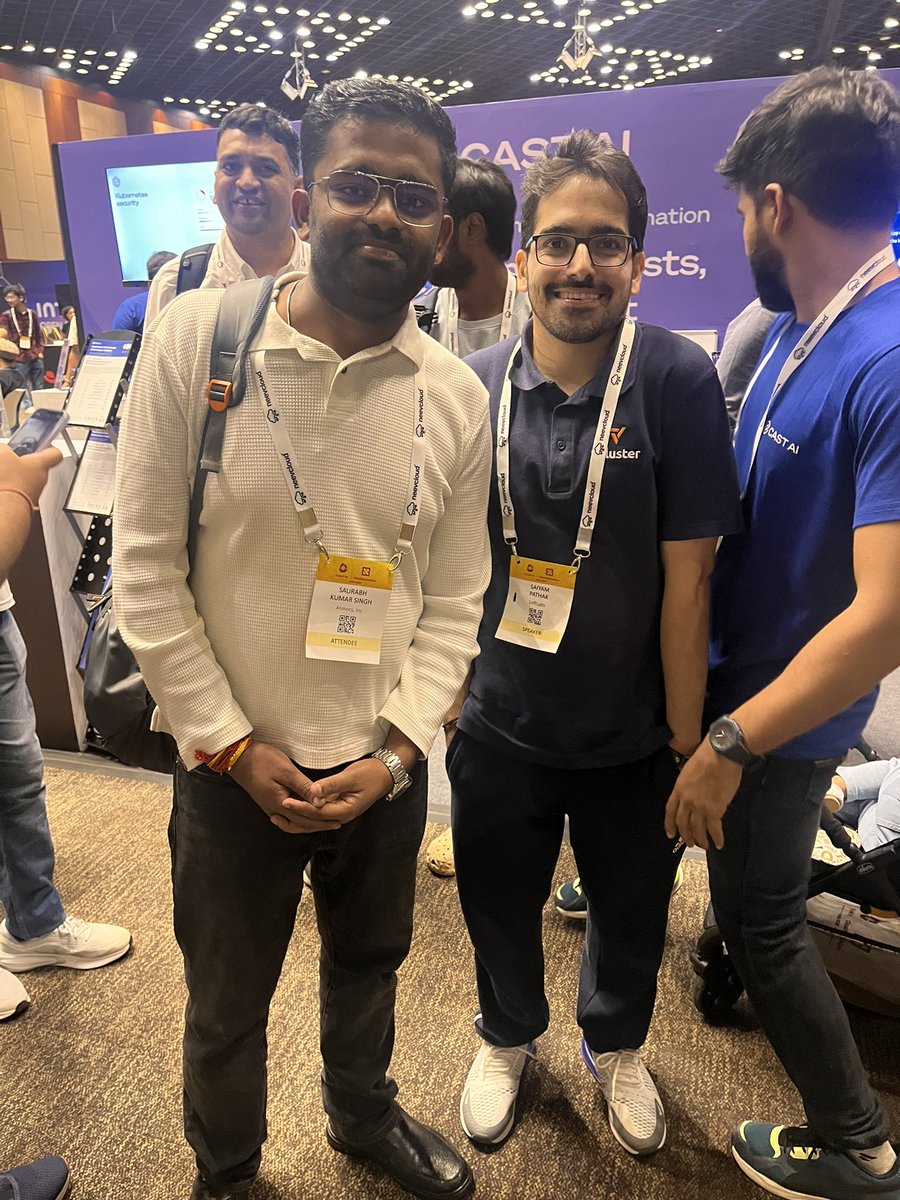 Saurabh Kumar Singh (@saurabh_1203) on Twitter photo Day 2 and the final day of #KubeCon 2025 was nothing short of amazing! π₯
Had a blast meeting incredible folks like <a href="/abhijeetgauravm/">Abhijeet Gaurav</a>, <a href="/sreeramvnkitesh/">Sreeram Venkitesh</a>, <a href="/SaiyamPathak/">Saiyam Pathak</a> π
Grateful for the conversations, connections & pure open-source energy! π #KubeConEU #CloudNative #OpenSource Day 2 and the final day of #KubeCon 2025 was nothing short of amazing! π₯
Had a blast meeting incredible folks like <a href="/abhijeetgauravm/">Abhijeet Gaurav</a>, <a href="/sreeramvnkitesh/">Sreeram Venkitesh</a>, <a href="/SaiyamPathak/">Saiyam Pathak</a> π
Grateful for the conversations, connections & pure open-source energy! π #KubeConEU #CloudNative #OpenSource