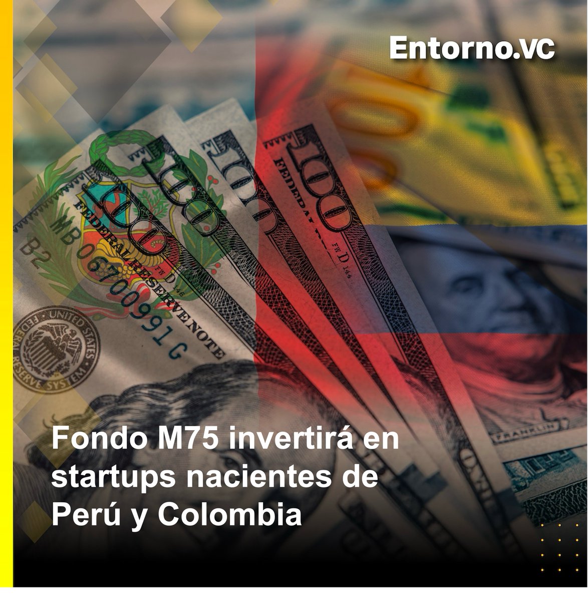 🚀 <a href="/cube_ventures/">Cube Ventures</a> y <a href="/MKFVentures/">José García Herz</a> lanzan el Fondo M75, un fondo de venture capital por 20 millones de dólares destinado a invertir en startups en etapa presemilla en Perú y Colombia.

📥 Descubre todos los detalles del fondo y cómo impactará al ecosistema: entorno.vc/fondo-m75-inve…