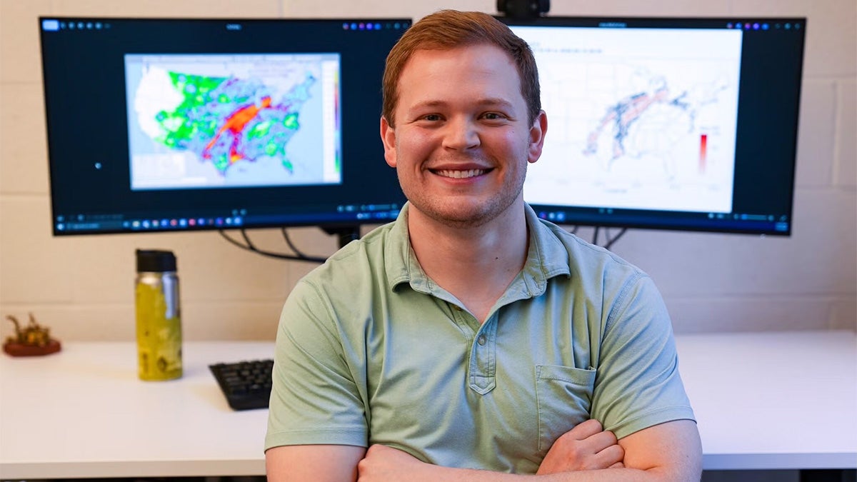 UNC College of Arts and Sciences (@unccollege) on Twitter photo Hunter Quintal studies extreme weather events, especially in the southeastern U.S.
The <a href="/UNC_EMES/">UNC Dept of Earth, Marine & Environmental Sciences</a> Ph.D. student is using a <a href="/UNC_GradSchool/">UNC Graduate School</a> grant to improve flooding risk assessment in specific areas to shape policy and potentially save lives go.unc.edu/d2KZp Hunter Quintal studies extreme weather events, especially in the southeastern U.S.
The <a href="/UNC_EMES/">UNC Dept of Earth, Marine & Environmental Sciences</a> Ph.D. student is using a <a href="/UNC_GradSchool/">UNC Graduate School</a> grant to improve flooding risk assessment in specific areas to shape policy and potentially save lives go.unc.edu/d2KZp