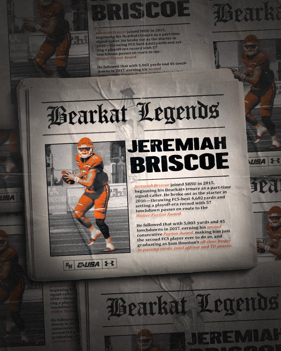 Throwin’ it back to a legend
Jeremiah Briscoe lit up the field and left his mark on Bearkat Football history. A true gunslinger and a name that still echoes. #TBT #BearkatLegend #EatEmUpKats
