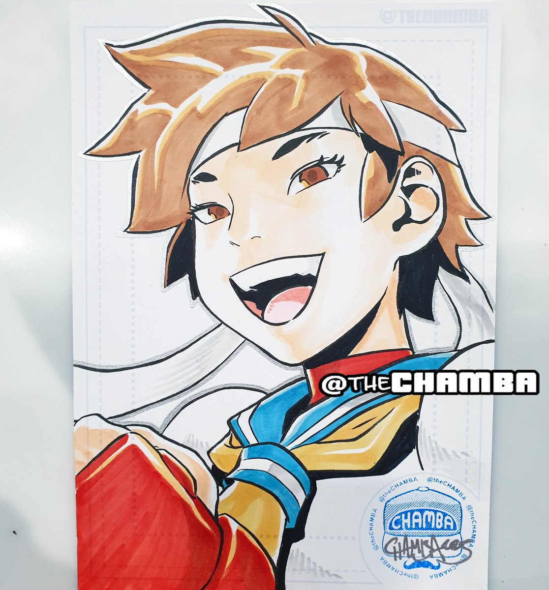 #Sakura of #StreetFighterZero drawn using #copicmarkers &amp; #Artistro (for the silver outline)

#jeffreyCHAMBAcruz #theCHAMBA 
#StreetFighterAlpha #SFA #SFZero #StreetFighter #Capcom