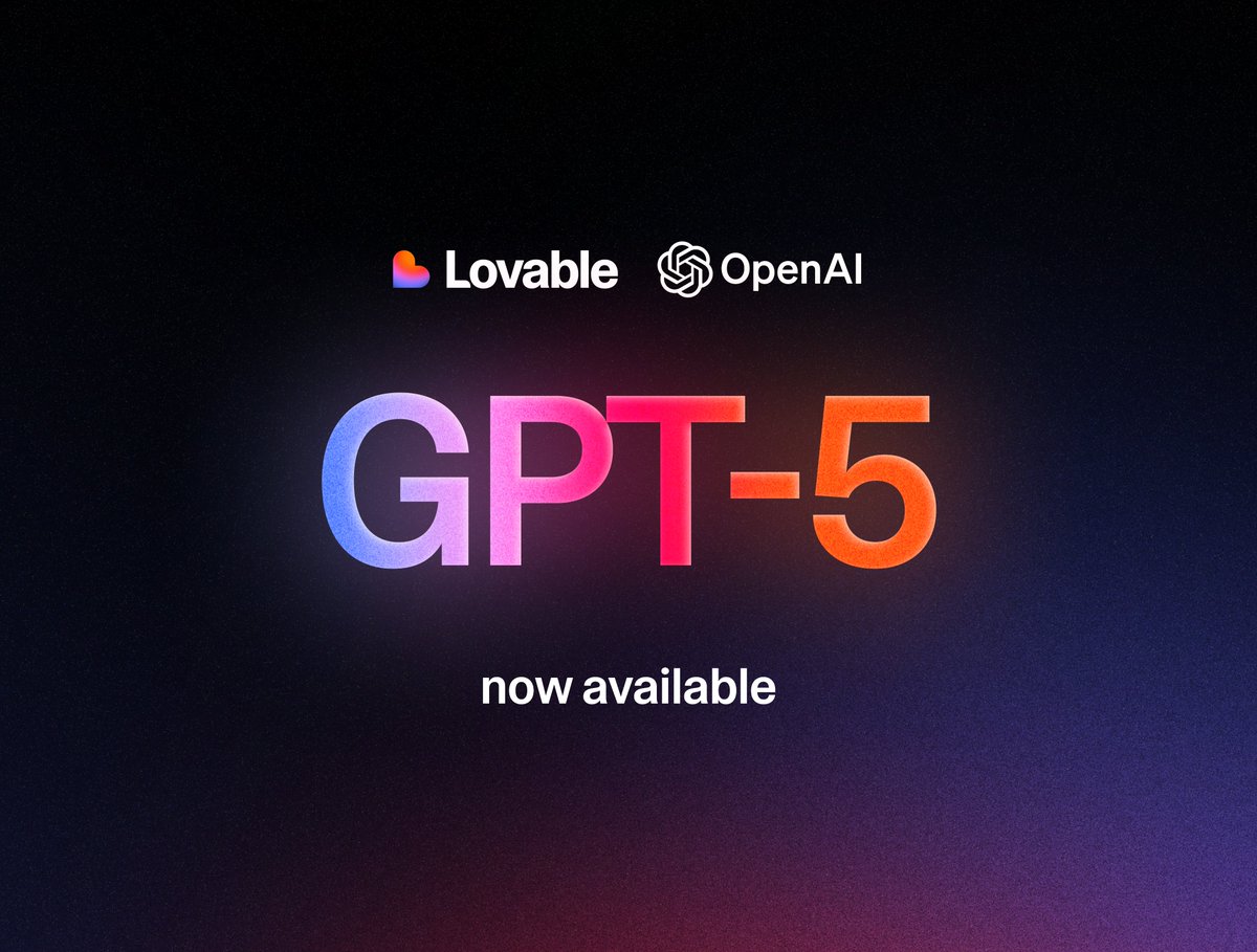 Huge update: GPT-5 is here.

We just integrated it into <a href="/lovable_dev/">Lovable</a> 

Here is what's new:

→ System-level thinking. 
→ Multi-component builds. Auth systems, etc.
→ Business logic that works. 

GPT-4: "Build me a todo app" 
GPT-5: "Build me a SaaS with user auth, payments,