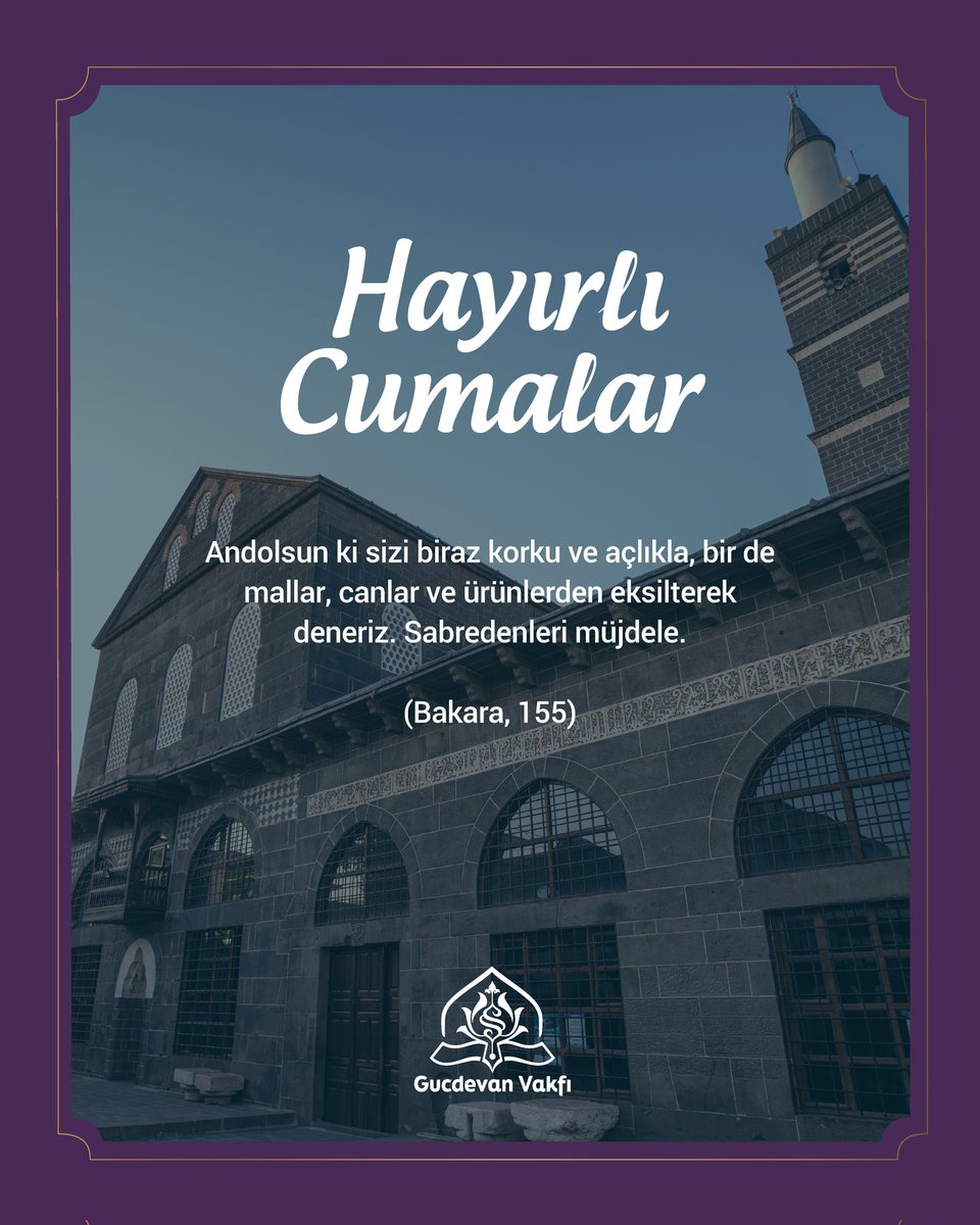 Andolsun ki sizi biraz korku ve açlıkla, bir de mallar, canlar ve ürünlerden eksilterek deneriz. Sabredenleri müjdele. (Bakara, 155)