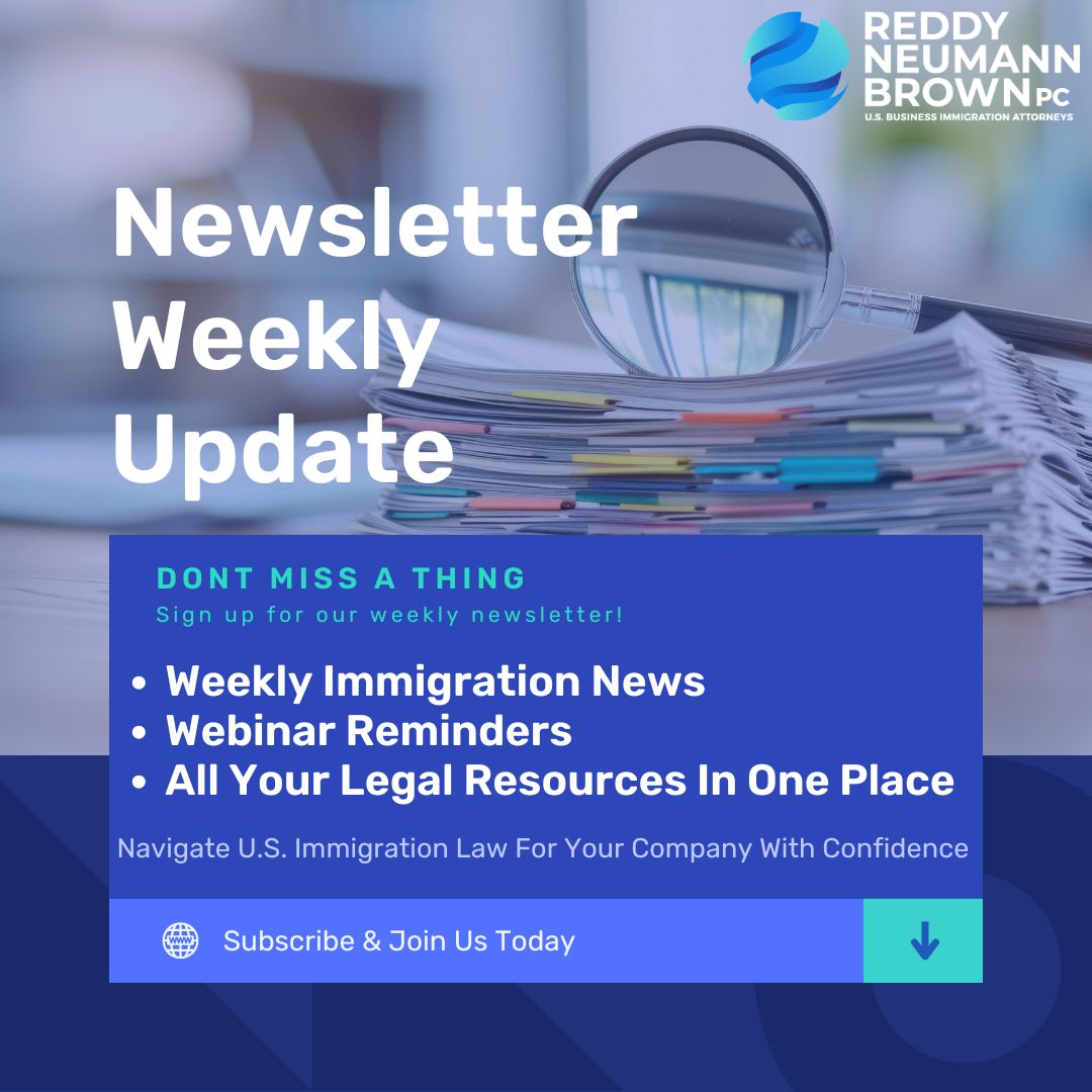 This week, our newsletter looks into: I-9 Audit Tips, Travel Consideration for H1B Post Merger, Visa Bond Pilot Program, Green Card Holder Detained by CBP &amp; More in Your Weekly RNB PC News. Don't miss out on this week's insightful topics. 
Read More: buff.ly/6JXTmUd