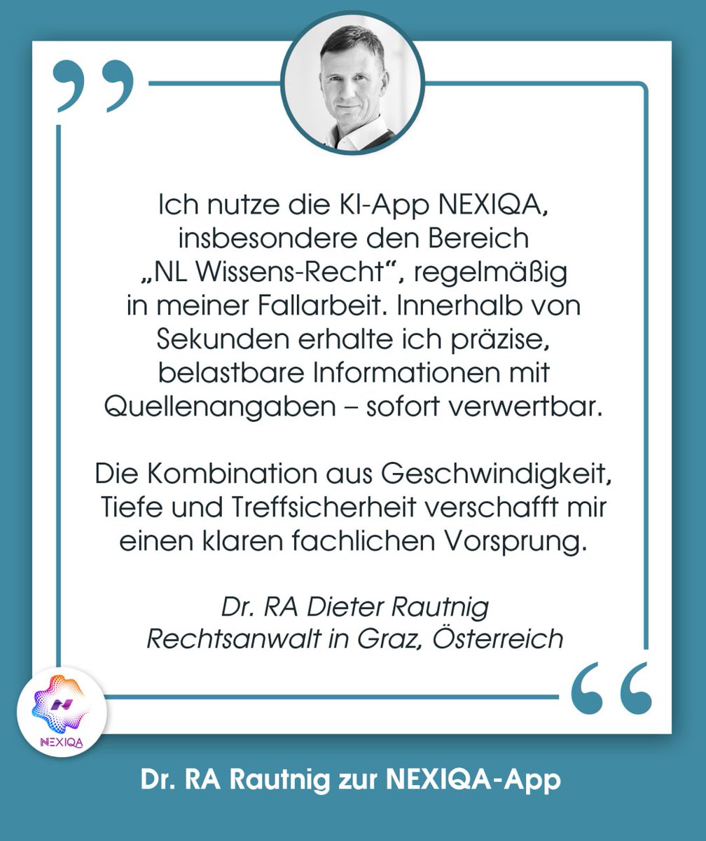 Dr. RA Dieter Rautnig zur NEXIQA-App (nexiqa.com)