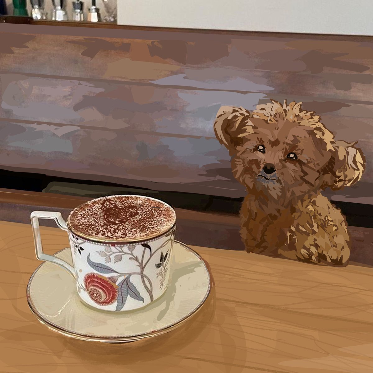 GOOD MORNING MULCH NATION!! 
#paintover #mulchdog #Commisions