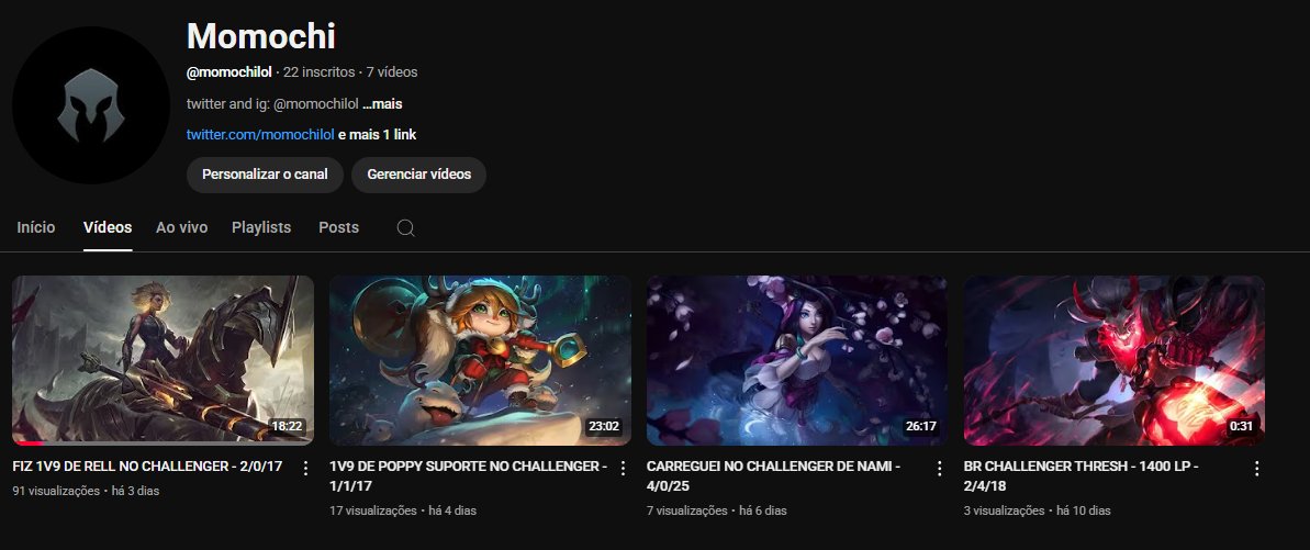 ando postando alguns games highlights pra galera que quer se aperfeiçoar no lol e pro meu portifólio como proplayer, quem quiser dar uma olhada

são gameplays simples, com músicas que eu escuto jogando e alguns tem voice, quando foi jogado em live 🤗