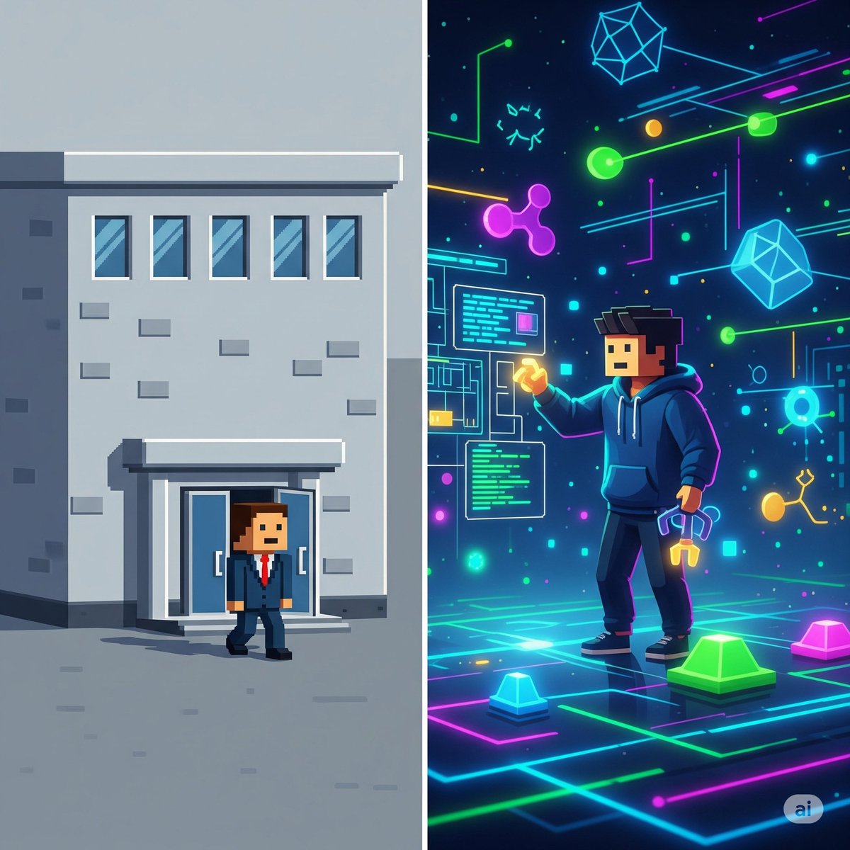 makj301's tweet photo. 🧠 Web2 brain drain is real.
   Senior engineers, PMs, and designers are trading stability for sovereignty. They’re leaving the FANGs not for another corporate ladder, but for the wild, decentralized frontier of Web3 and DeFi. https://t.co/dDC4TxOLmZ
