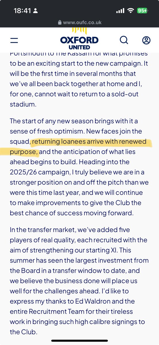 Alexstw29's tweet photo. Tim Williams club update, am I being silly or is this matos coming back? #oufc https://t.co/fc0cxVL7XH