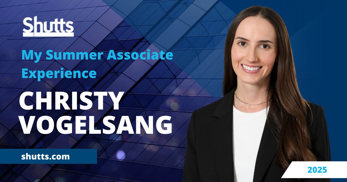 ShuttsBowen's tweet image. Christy Vogelsang joined #Shutts from Boston University School of Law and participated in the program from the firm’s #WestPalmBeach office. Christy shares her thoughts on her #SummerAssociate experience here. shutts.com/news-My-Summer…

#BULaw #LawStudents #Careers