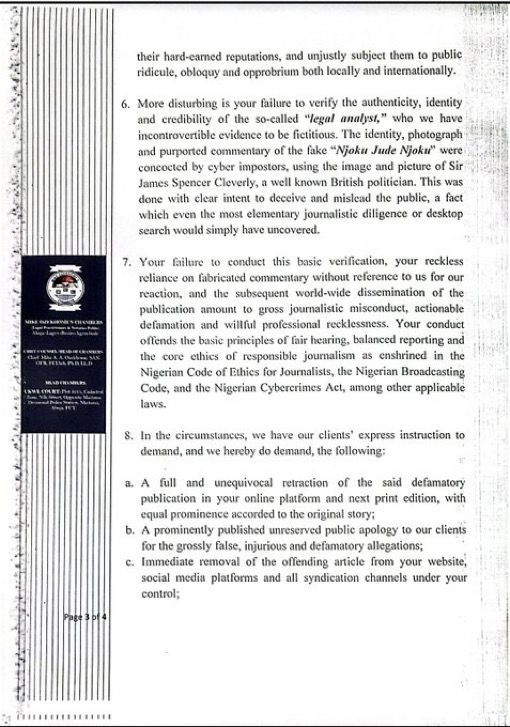 EmekaGift100's tweet photo. BREAKING
Chief Barrister Mike Ozekhome (SAN) and Barrister Ifeanyi Ejiofor have sued Vanguard News for publishing a FAKE and defamatory article against them. https://t.co/KuVPdvwJnv