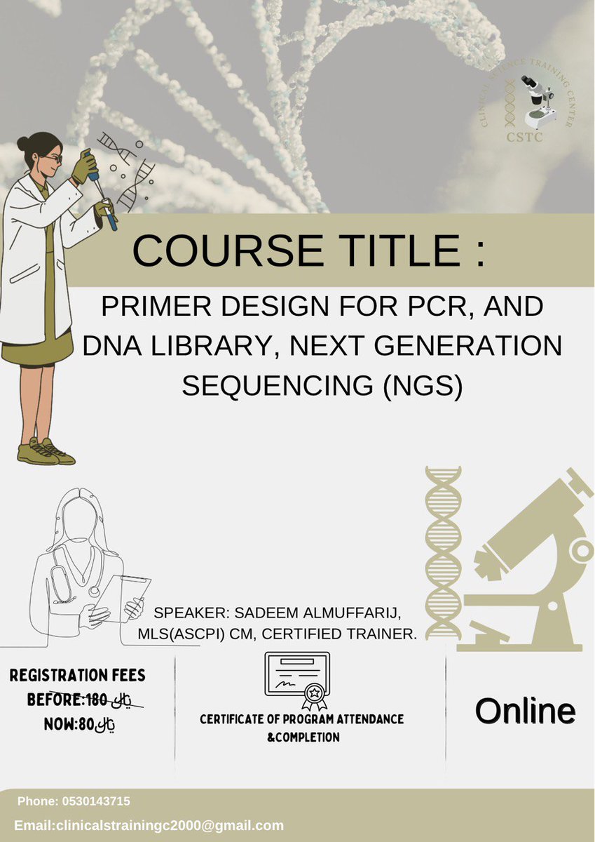 CSTC_2000's tweet image. للإطلاع على باقي المواضيع المتاحه👇🏻

drive.google.com/file/d/1dJqfu9…

رابط التسجيل 👇🏻
forms.gle/Fz1BYAE1UK2Xyd…

#مركز_العلوم_السريرية_للتدريب