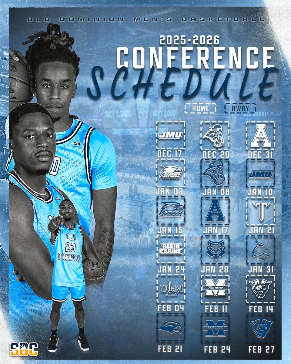 Our 2025-26 Sun Belt schedule just dropped! ☀️🏀  

📰 - tinyurl.com/yy98c7pu

#ODUSports | #ReignOn | #Monarchs