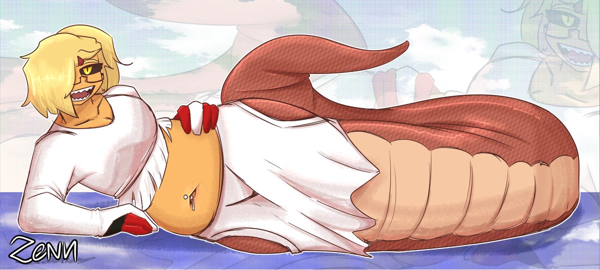 FluffyBlockhead's tweet image. Snake body for the funny, Ik someone out there are into this lmao