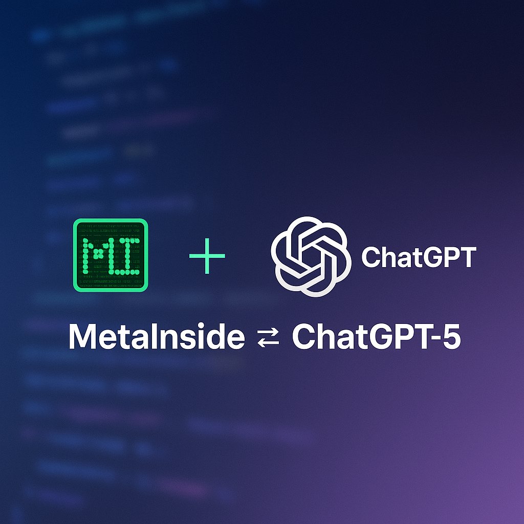 MetaInside vX.Y incoming Soon..

Engines synced with GPT‑5 &amp; 5 Pro.

Boot sequence initiated, innovation pipeline unlocked.
Current status: pre-blast. Next stop: quantum leap.
We’re just loading the rocket fuel to MetaInside Platform. 

#MetaInside #GPT5 #NextGen  #dApps