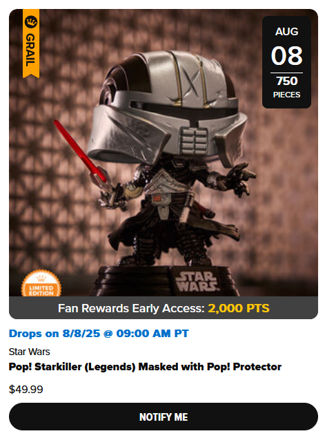 FunkoPOPsNews's tweet photo. 2,000 Points + $50 will be required for tomorrow's Limited Edition drop! Save the link below!
   Linky ~ https://t.co/KLReNUww4C
#Ad #StarWars #StarKiller #FPN #FunkoPOPNews #Funko #FunkoPOP https://t.co/7YvTZBznGY
