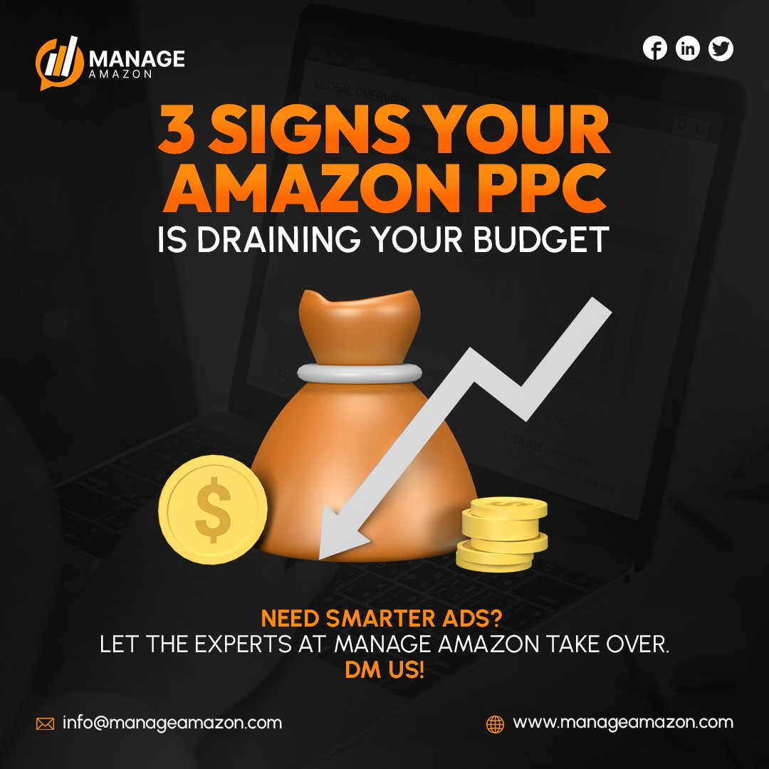 manageamazon's tweet image. 𝟑 𝐒𝐢𝐠𝐧𝐬 𝐘𝐨𝐮𝐫 𝐀𝐦𝐚𝐳𝐨𝐧 𝐀𝐝𝐬 𝐀𝐫𝐞 𝐃𝐫𝐚𝐢𝐧𝐢𝐧𝐠 𝐘𝐨𝐮𝐫 𝐖𝐚𝐥𝐥𝐞𝐭!!
Let 𝐌𝐚𝐧𝐚𝐠𝐞 𝐀𝐦𝐚𝐳𝐨𝐧 step in and fix the leak. We 𝐨𝐩𝐭𝐢𝐦𝐢𝐳𝐞, 𝐬𝐜𝐚𝐥𝐞, and help you get every dollar working smarter. 
𝐖𝐞𝐛𝐬𝐢𝐭𝐞: manageamazon.com
#AmazonPPC