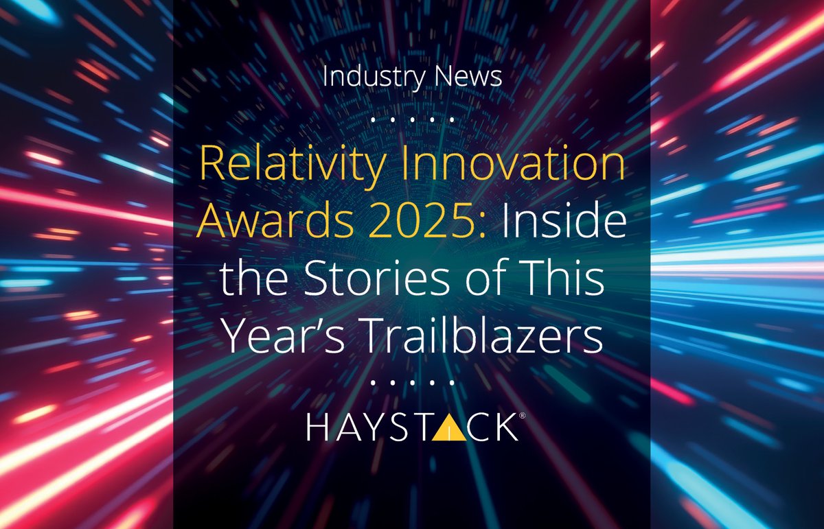 🚀 The #RelativityInnovationAwards recognize #LegalTech innovators defining #eDiscovery's future. <a href="/HaystackID/">HaystackID</a>® has several standout individuals recognized:

✨ Kristin Lindsey 
✨ Pamela Bartlett
✨ Dr. Roee Shraga 

Learn more: bit.ly/3IZjK6h. 

<a href="/RelativityHQ/">Relativity</a>  <a href="/WPI/">WPI</a>