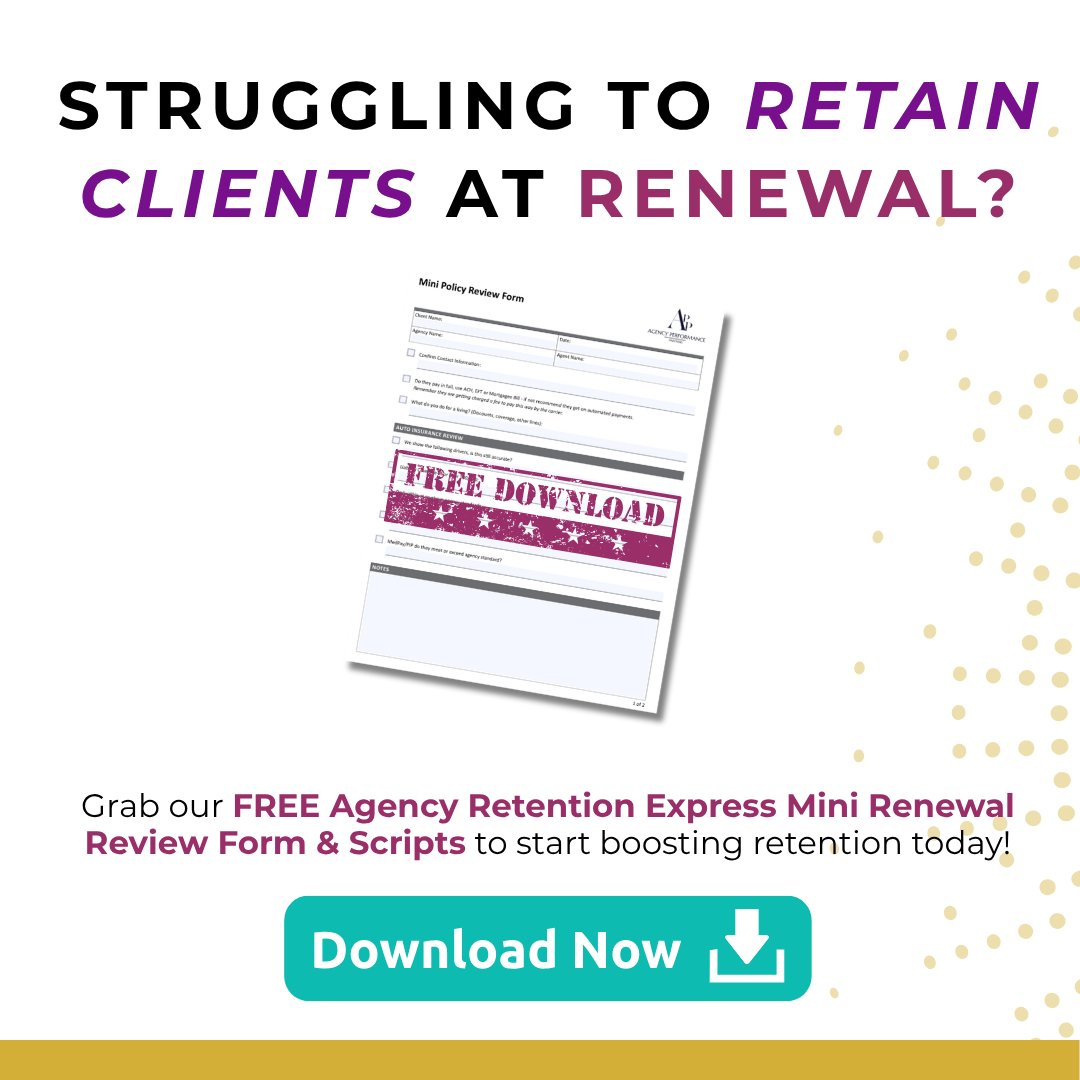 Appsinsurance's tweet image. 🔥 Retention isn’t optional — it’s your agency’s backbone.

If your team is still “winging it” at renewal time, you’re leaving retention up to chance. 

#RetentionTools #AgencyRetention #RetentionLikeAPro #RenewalReviewScripts #InsuranceRetention #ClientLoyalty