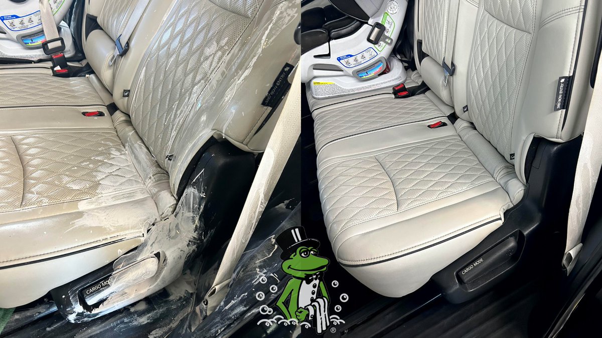Paint spill on white leather?! 😱 Immediate action is KEY!

This stunning transformation shows what our experts can do. Don't let spills set in – contact us ASAP for professional cleanup &amp; restoration! ✨

#CarSpill #LeatherCare #BeforeAndAfter #Detailing #QuickAction