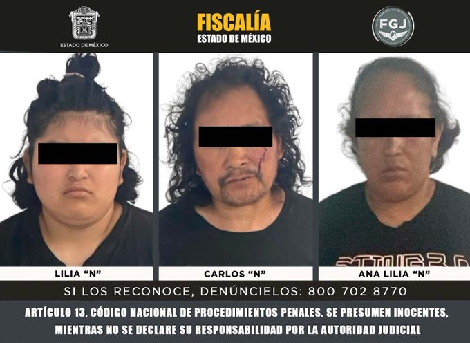 🚨 Por una deuda de mil pesos, secuestraron a un niño de 5 años en La Paz, Edomex.

Hoy, los tres presuntos responsables fueron ingresados al penal de Neza.

El menor fue hallado sin vida días después en una vivienda de la colonia Ejidal El Pino.