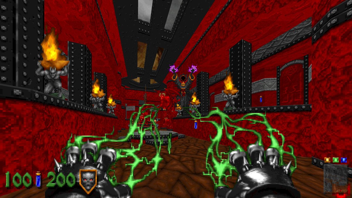 Wario64's tweet image. Heretic + Hexen (enhanced) is up on Steam ($14.99 or already in your library if you owned it) buff.ly/gu94hoO 
US eShop buff.ly/MNWg8LC 
XBL buff.ly/qZlyHtG 
Should be up on PSN soon buff.ly/UVyyC2Q 

This enhanced restoration makes Heretic + Hexen