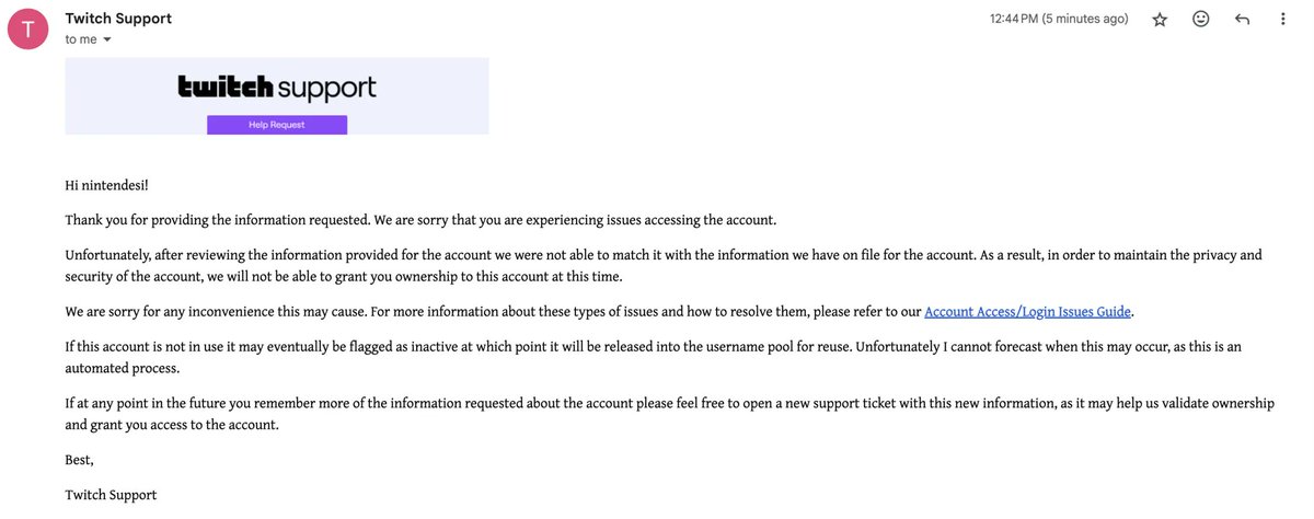 kezcade's tweet image. @TwitchSupport 

Hey Twitch, one of your partnered streamers (and my close friend) - twitch.tv/Nintendesi - had his account hacked. There is currently a hacker running around your platform disguised as one of your PARTNERED streamers and you can't verify your own PARTNER???