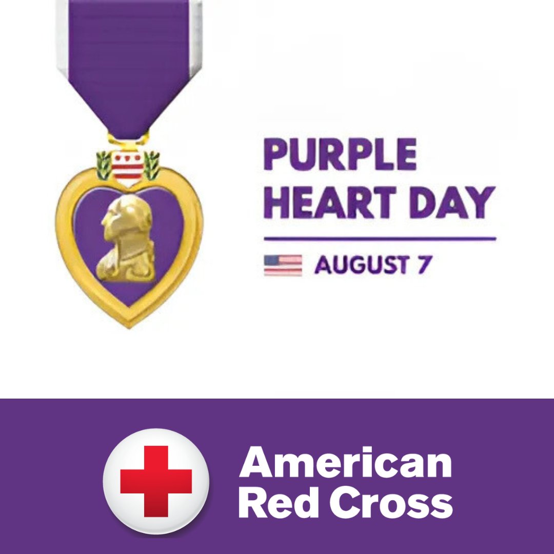 Honoring Purple Heart Day 💜 The Red Cross proudly celebrates today in honor of the Veterans and families who served our nation. Show your purple heart by lending a hand—whether it’s volunteering, donating, or spreading the word. Discover ways you can make a difference➡️