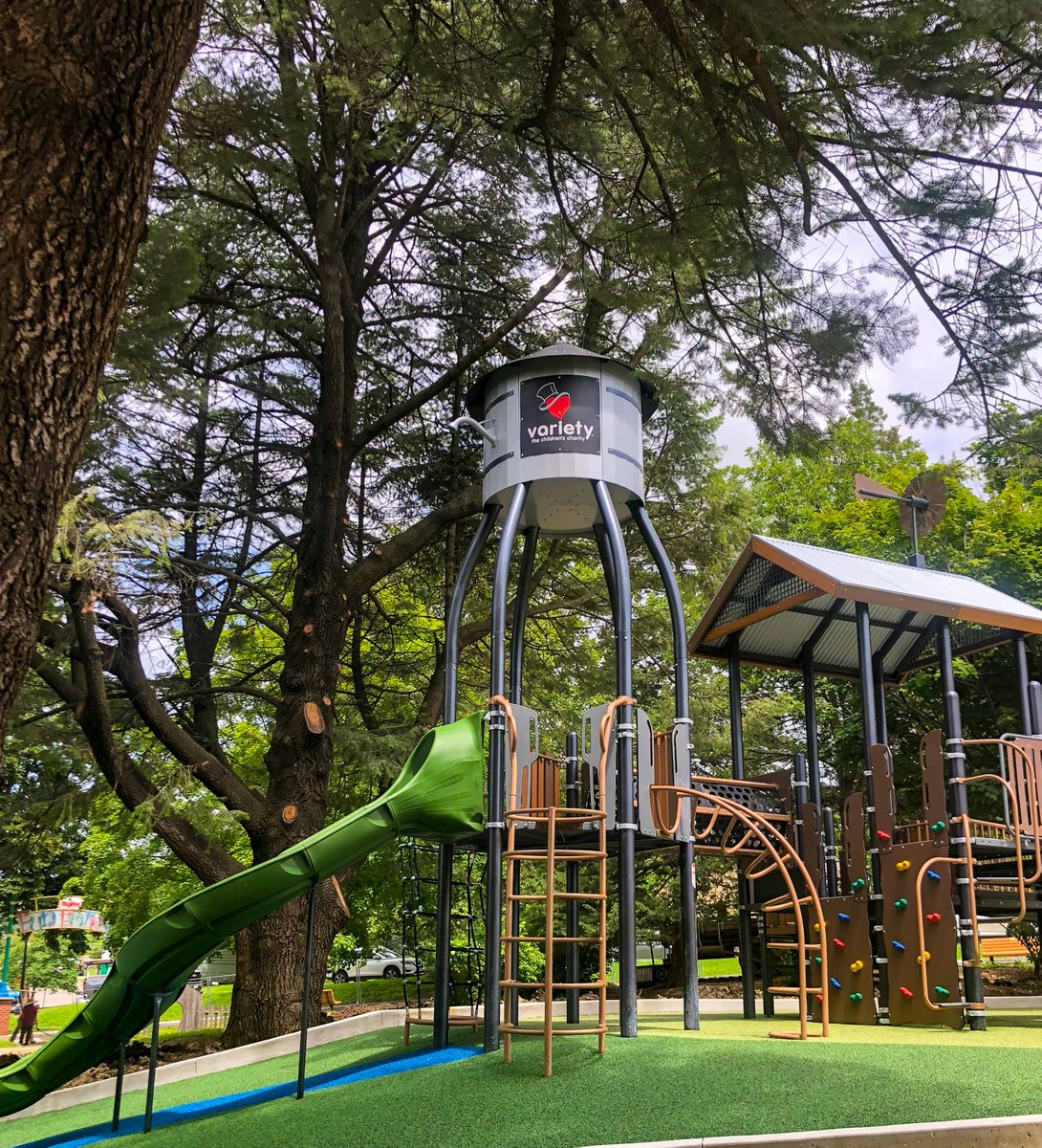 The new Variety Star Inclusive Playground is open at the Iowa State Fairgrounds! This was made possible, in part, by a $5,000 donation from the Merchants Bonding Company Foundation. 

Learn more about the new playground's impact: merchantsbonding.com/about/news/mer…