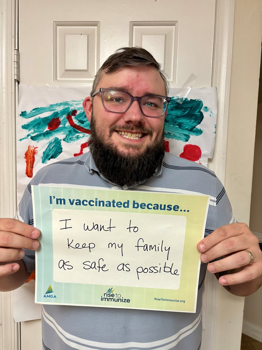 "I'm vaccinated because I want to keep my family as safe as possible." #RiseToImmunize  @AMGA
#hepB #hepatitisB #vaccination
